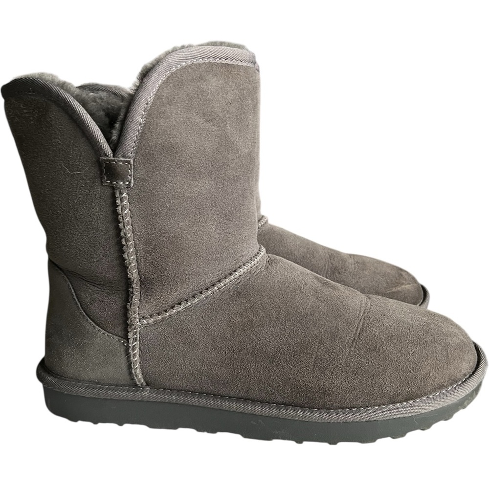 Gray 100% Shearling Wool Lining Women's Boots 10